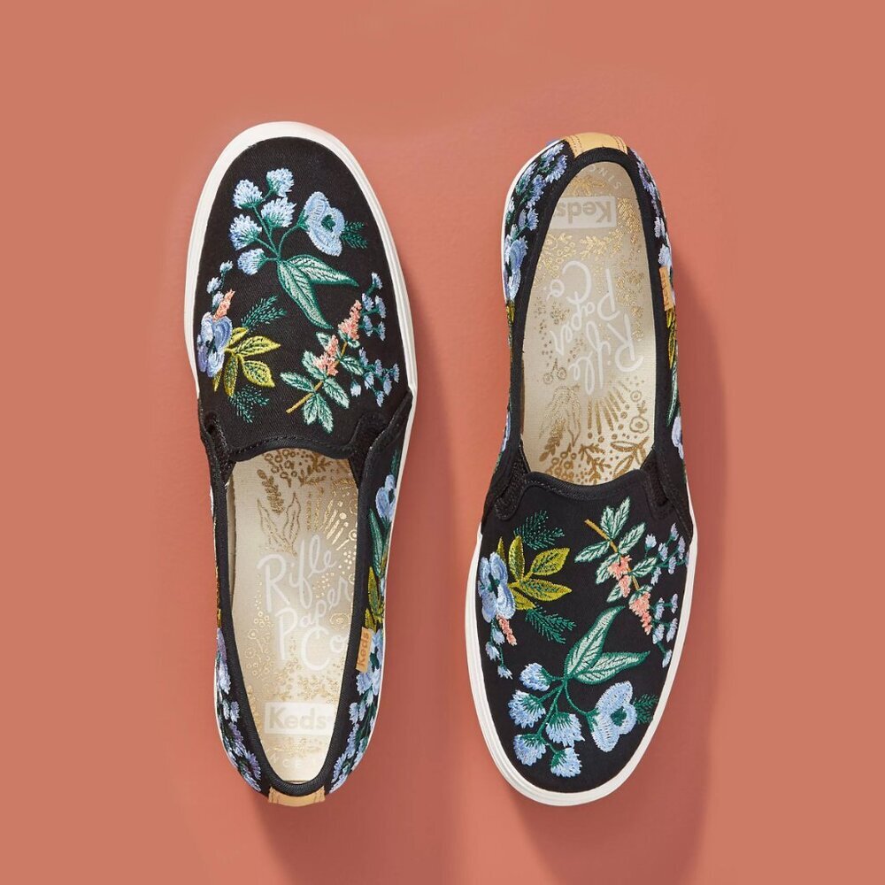 Keds Women's Black Floral Sneakers